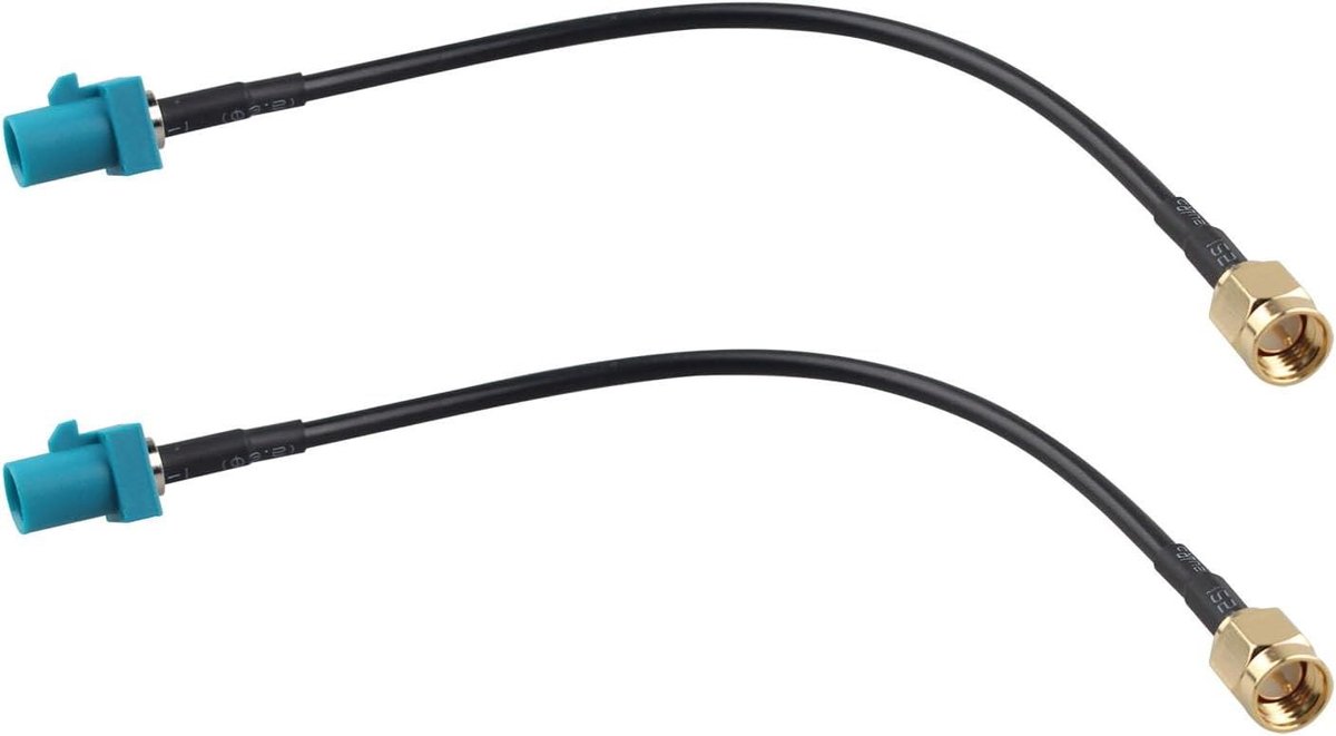 Antenne Adapter Kabel - Verbindingskabel - Auto Navigatie - RG174 Coaxiaal - 15 cm - Zwart