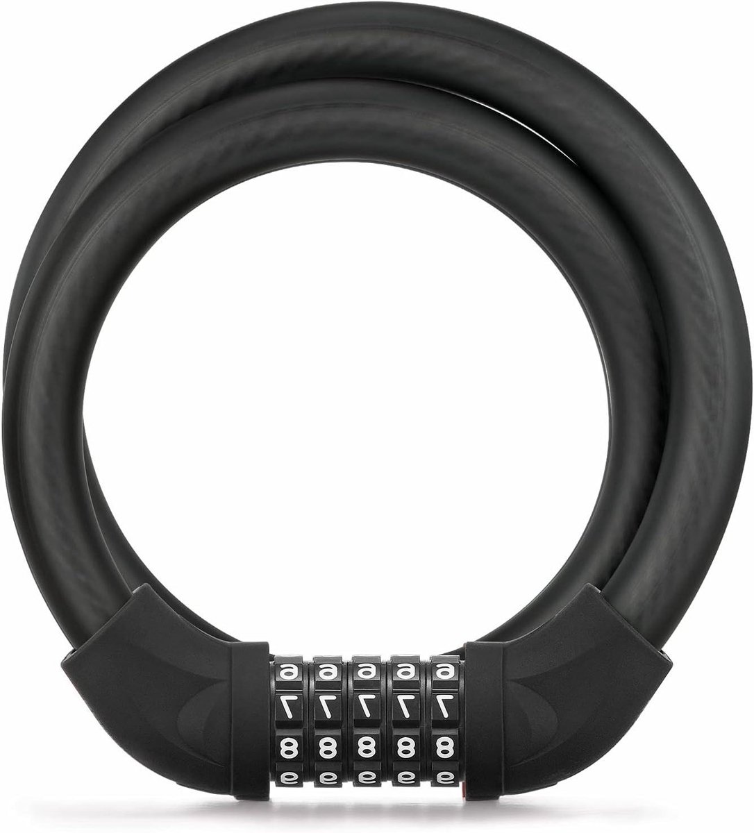 Cijferslot Fiets - Combinatieslot Kabel - Beveiliging Onderweg - 5-cijferige Code - 87 cm - Zwart