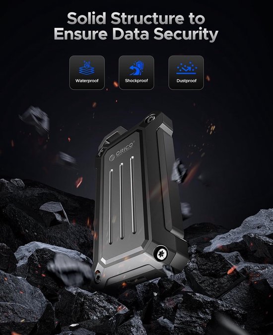 Externe SSD - Draagbare Opslag - Snelle Data Transfer - Aluminium Behuizing - 2 TB - Zilver — afbeelding 3