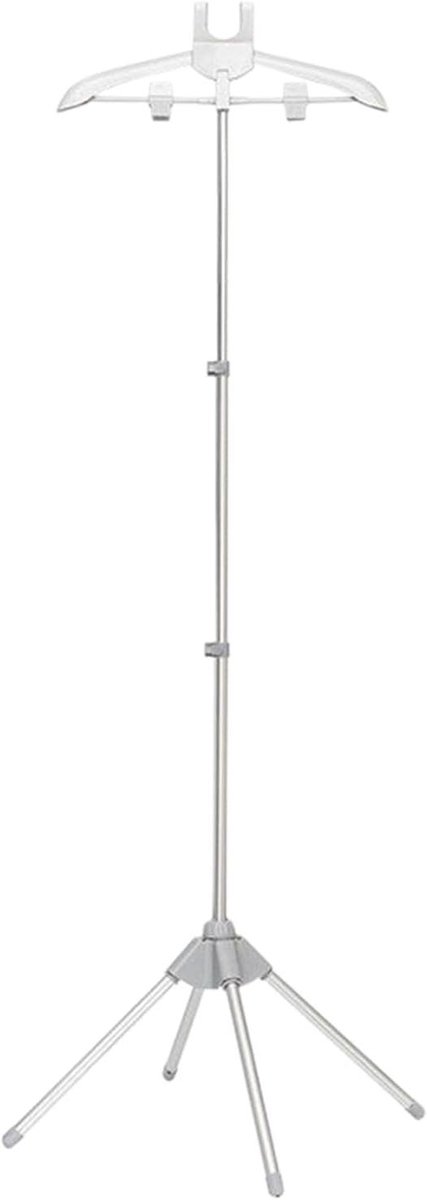 Kleding Stoomrek - Opvouwbaar Strijkrek - Kleding Kreukvrij Houden - 360 Graden Draaibaar - 160 cm Lengte - Zilver
