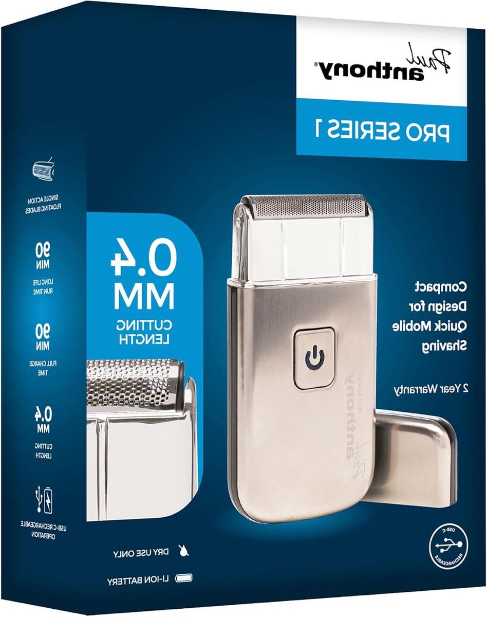 Scheerapparaat Mannen - Draagbaar Scheerapparaat - Reizen en Camping - Lithium USB Oplaadbaar - 12.2 x 9.5 x 3.2 cm