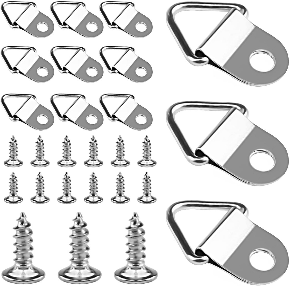 Hook voor Nailing 200-delige Picture Hanger voor Zware Pictures Hanger voor Pictures Picture Hanger voor Pictures Hanger voor Pictures Hanging Painting Foto's Artwork Clock (zilver)