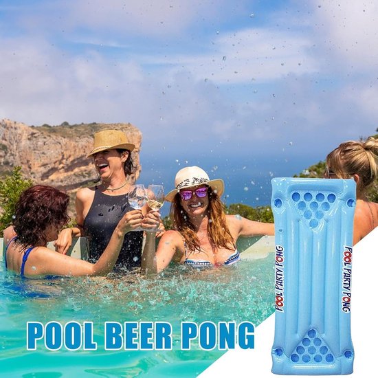 Opblaasbare Tafel - Drijvend Speelveld - Poolparty Spelletjes - Met Bekerhouders - 150 cm Lengte - Meerdere Kleuren — afbeelding 3