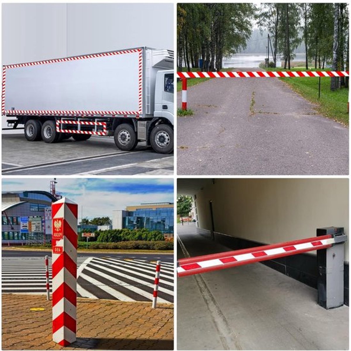 Reflecterende Waarschuwings Tape in Rood en Wit, 10 cm x 20 m, Waterdicht, Veiligheidstape voor Voertuigen, Auto's en Trailers, Ideaal voor Buitengebruik