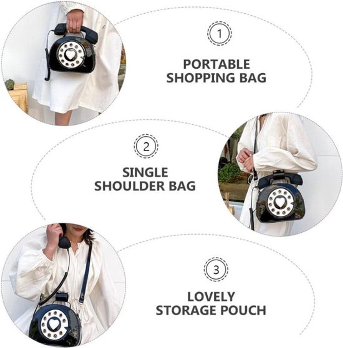 Telefoon Vormige Dames Handtas met Opbergvak - Diagonale Schoudertas - Schattige Tas met Zoekwoorden: Mode, Accessoires, Stijlvol.