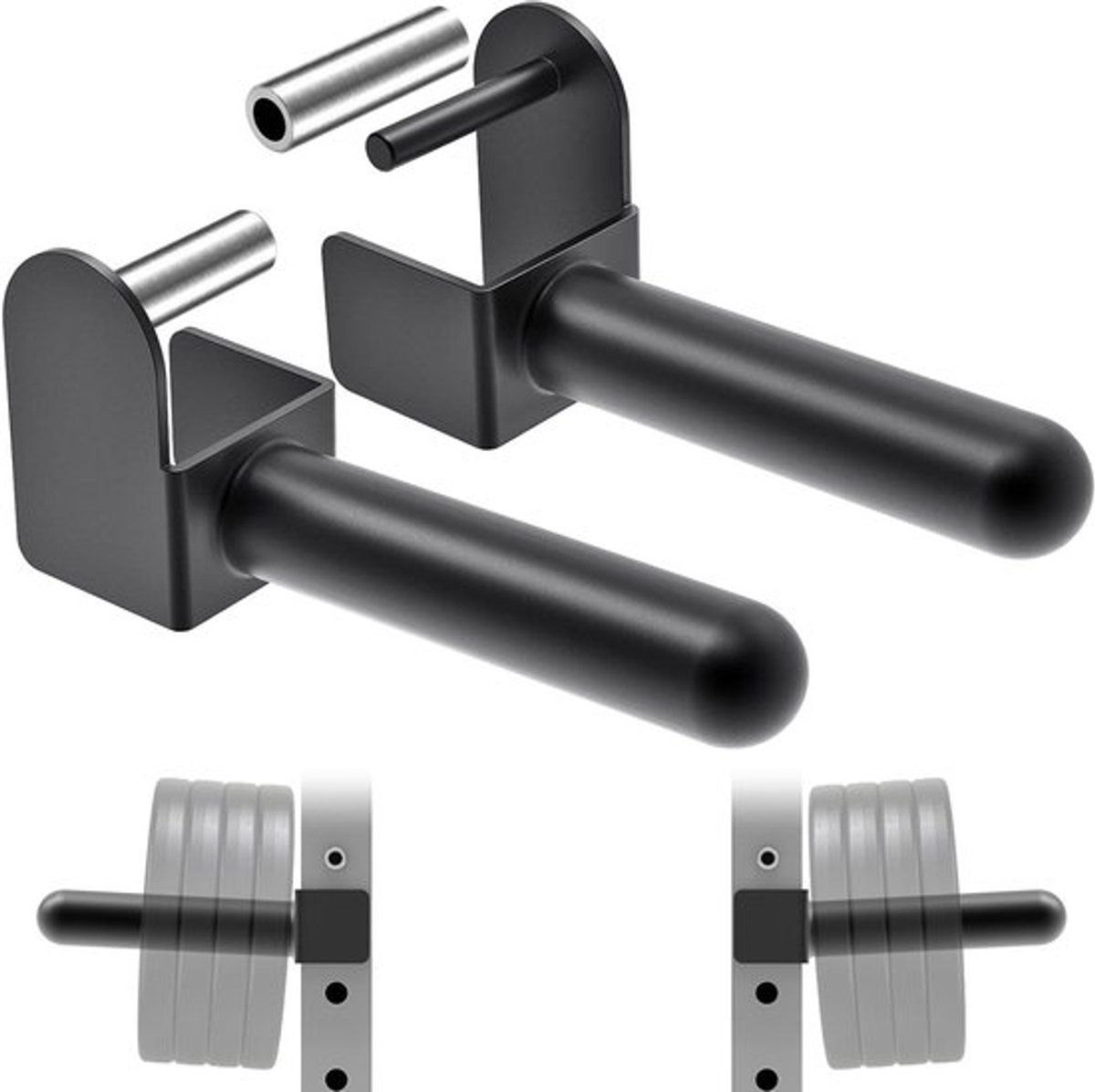 Gewichtschijfhouder voor 2x2 en 3x3 Power Rack - Ideaal voor standaard 1" gewichtschijven - Set van 2 voor optimale opslag en organisatie