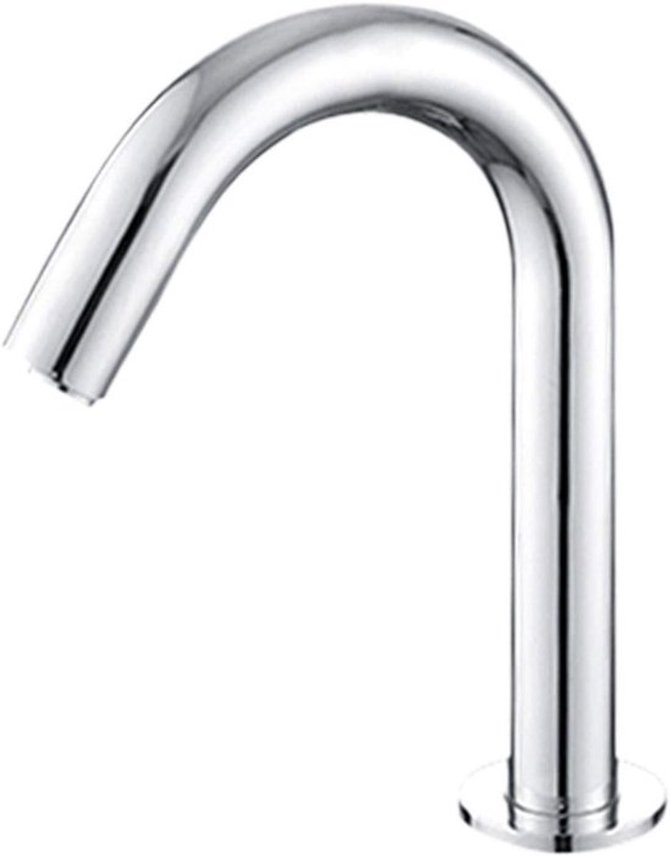Automatische infrarood kraan met sensor, touchless wastafelkraan van roestvrij staal, ideaal voor badkamer, toilet en openbare ruimtes, 17.5 cm hoog
