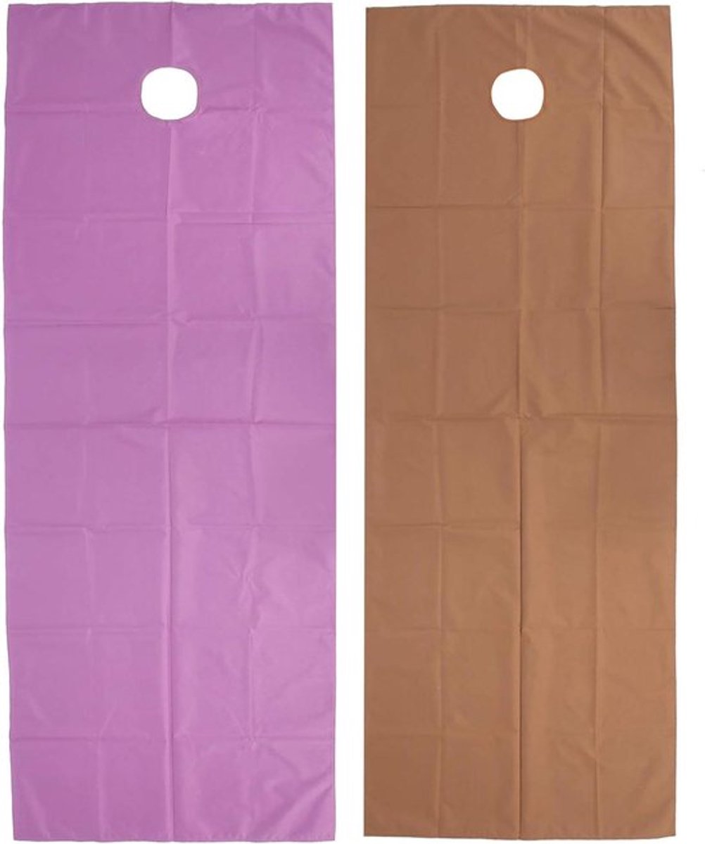 Massagetafelhoes - Waterdicht - Schoonheidssalonlaken - SPA - Massagetafelbedhoes - Beschermende massagetafelbarrièrehoes - Geschikt voor Merk - Paars en Donker Koffie - 75 x 200 cm met open gezichtsgat