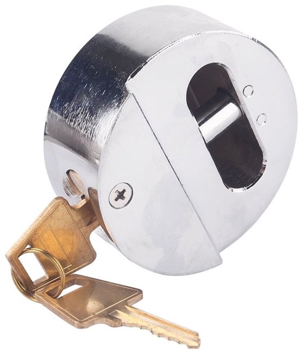 Rond Hangslot zonder Beugel - Robuust Beveiligingsslot - 73 mm - Diefstalbeveiliging - Geschikt voor Bedrijfsvoertuigen
