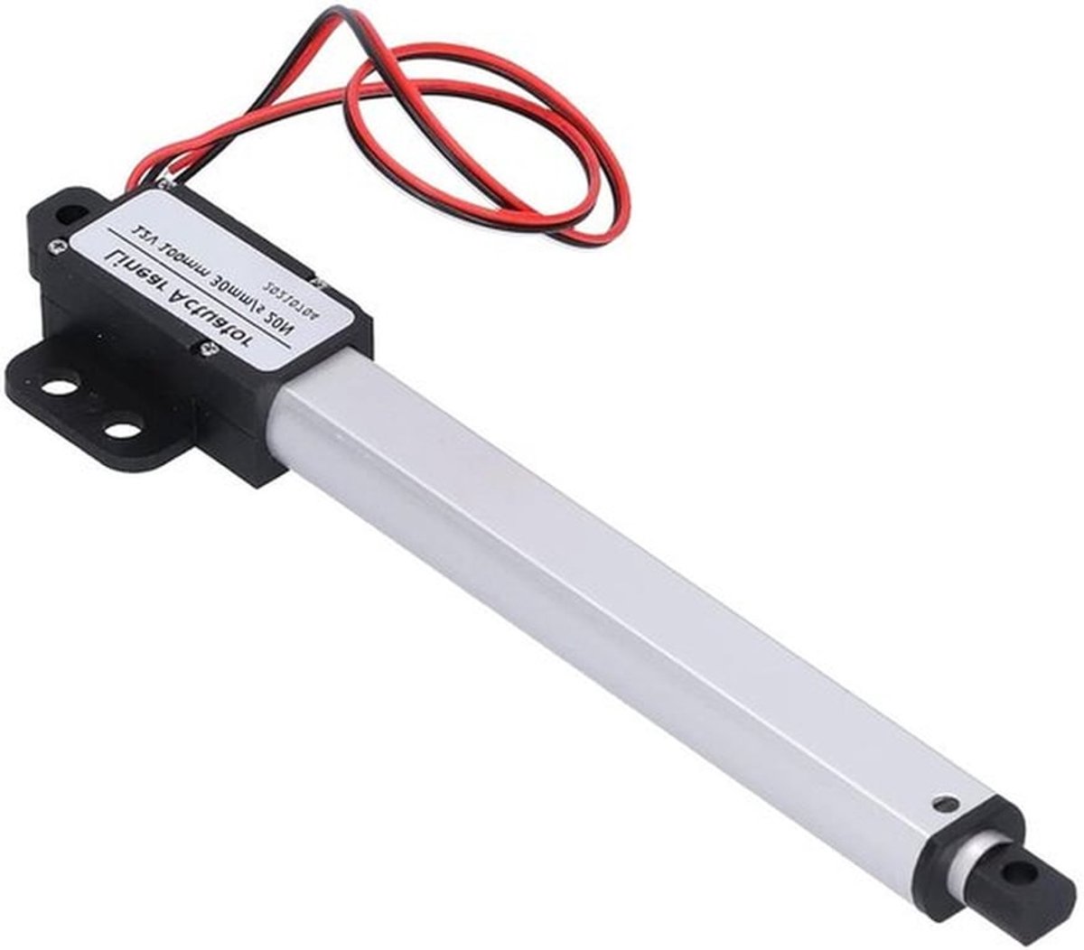 Elektrische Lineaire Actuator 100 mm - 12V - Laag Geluidsniveau - Kortsluitbeveiliging - 4 mm/snelheid - 150N kracht - voor Automatisering - Zwart