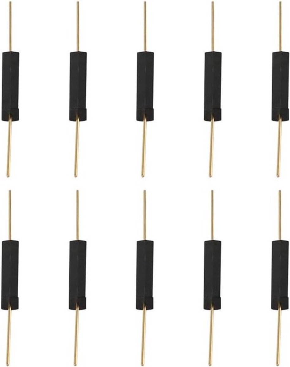 - Rietenschakelaars - Rietbuizen - Kunststof afgedicht - Anti-interferentie - Magnetische inductieschakelaars - Geschikt voor elektrische installatie - Zwart 10 stuks