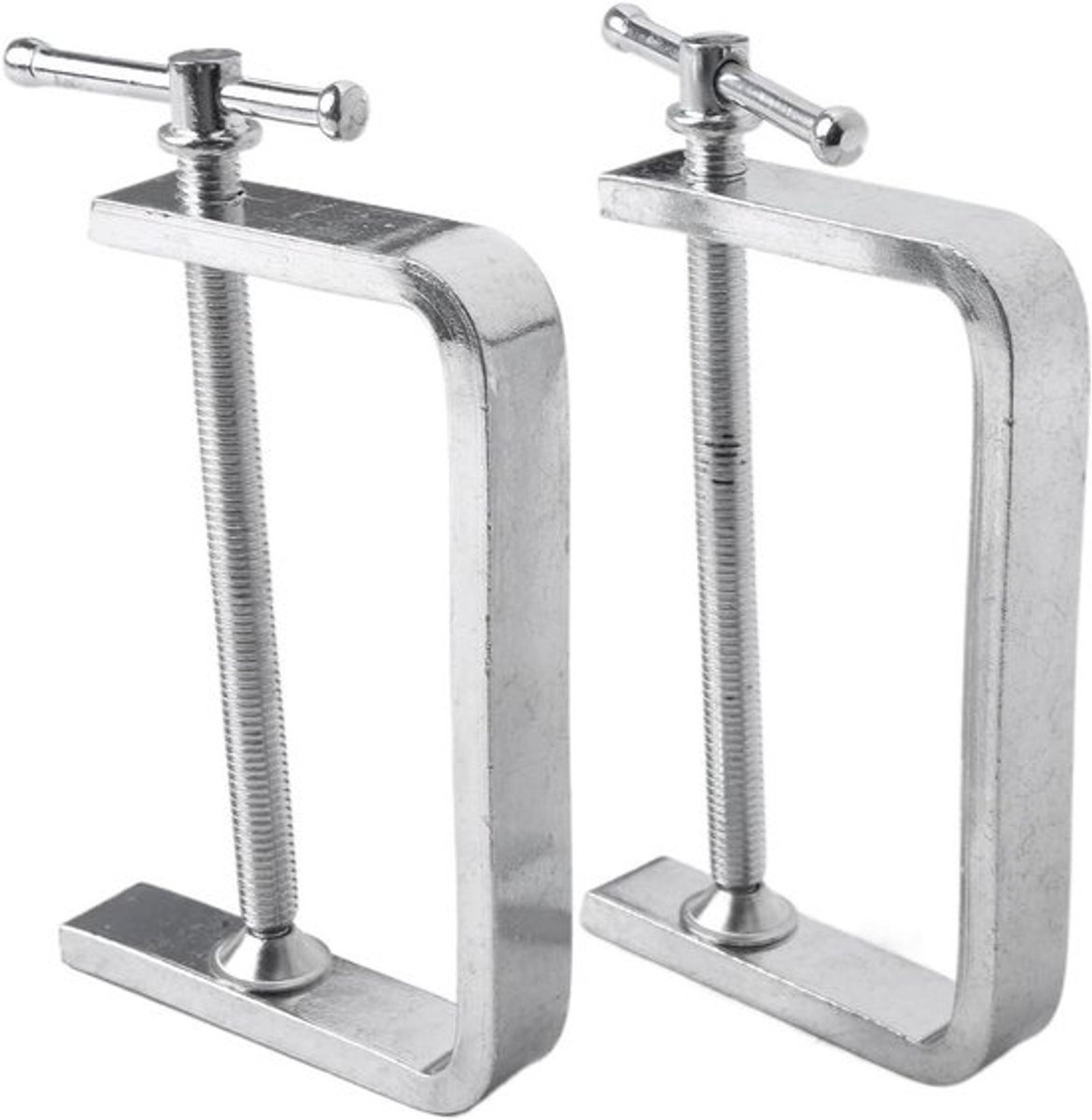 2 stuks zware G-klemmen voor houtbewerking, 50-100 mm, gelegeerd staal, brede kaakopeningen