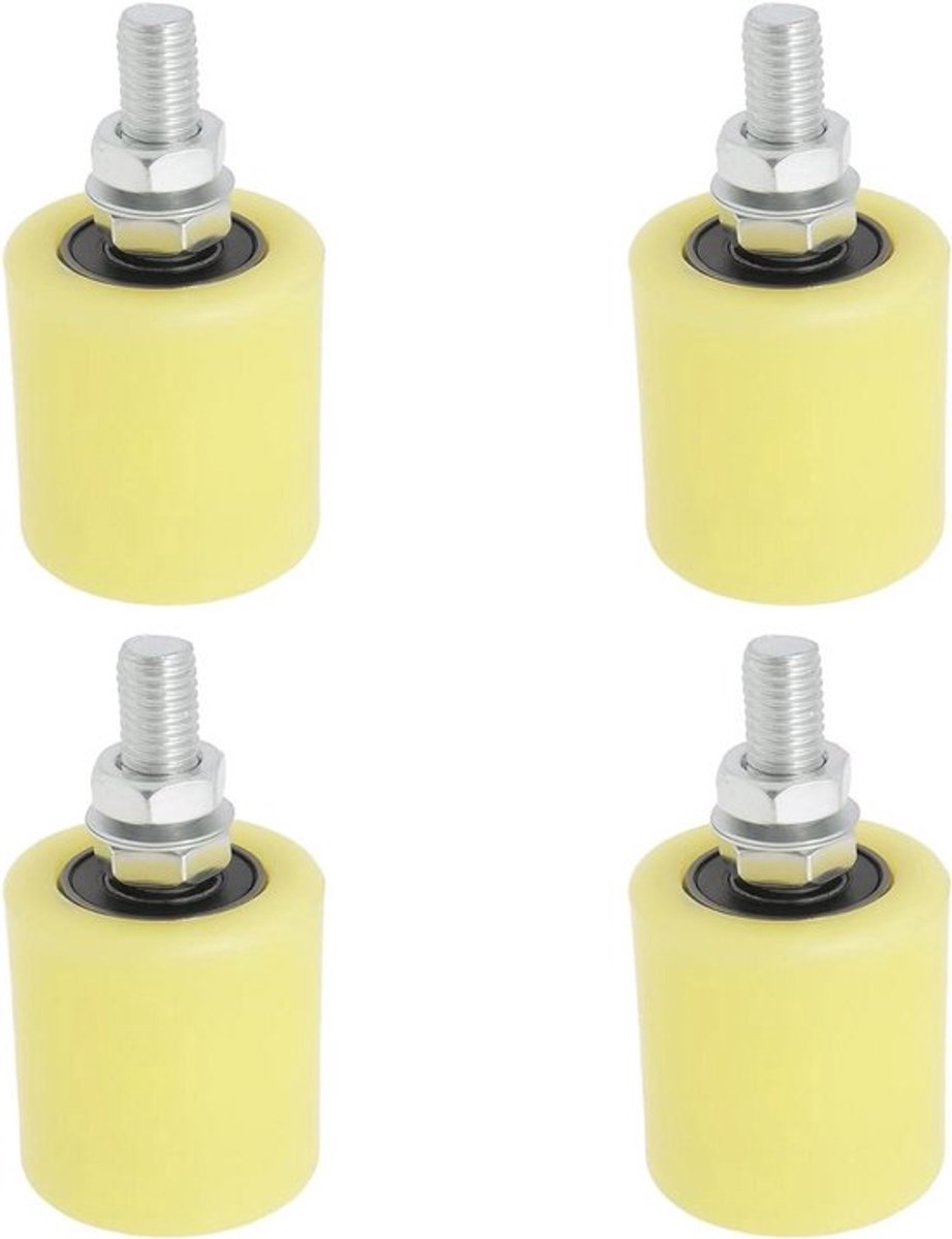 Rollager - Nylon - Elektrische Schuifdeuren - IJzeren Deuren - 6201 Lager - 4 Stuks - 2 Inch - Roller - Wielen - Geleidingswiel - Geschikt voor Deuren - Zwart.