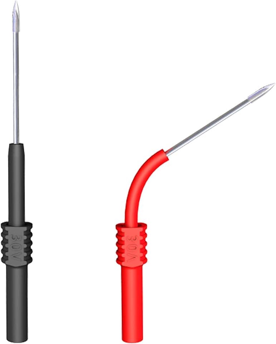 2 stuks Back Probe Pins Flexibele buigzame testpunten voor het doorprikken van draden Automobiel Auto Reparatie Elektrische Test