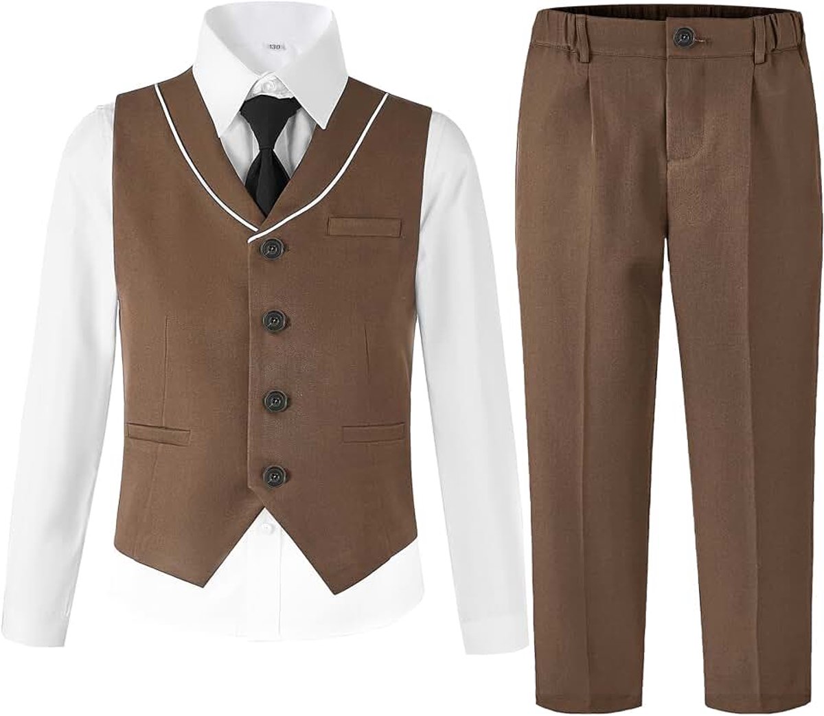 4-delige set voor kinderen, elegante set voor ceremonie, jongens, pagjet, bruiloft, doop, 2-14 jaar