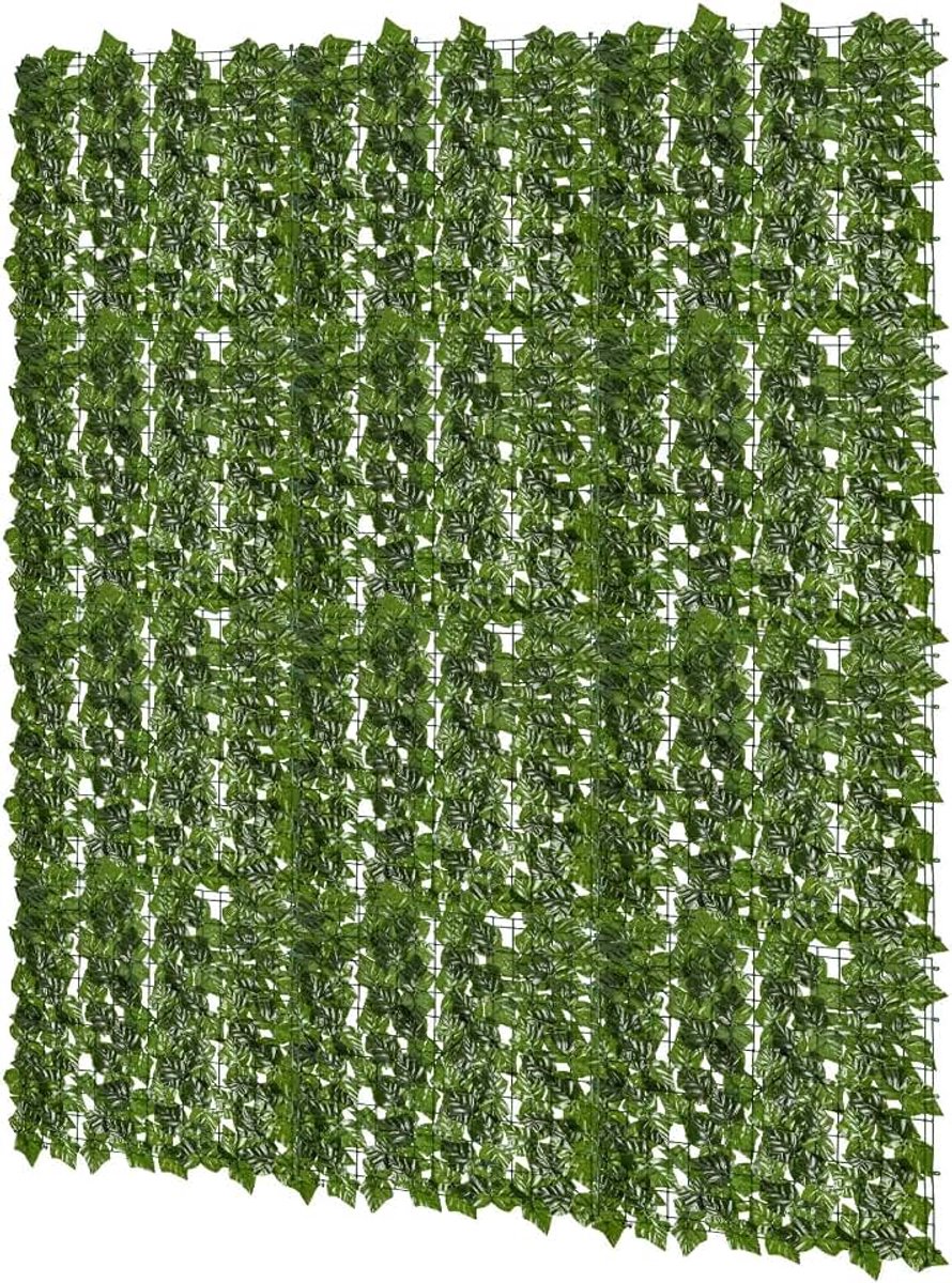 Kunstklimop, schattige aardappelblad, heg, inkijkbescherming, klimop, inkijkbescherming, 200 x 300 cm, inkijkbescherming, rol, klimopbladeren, perfect geschikt voor terrassen buiten