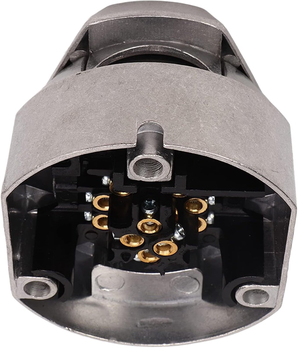 Aanhangeraansluiting， 13-pins Aanhangwagenconnector 12V Aluminium Vrouwelijke Aanhangwagenconnector voor EU-standaardaanhangwagens