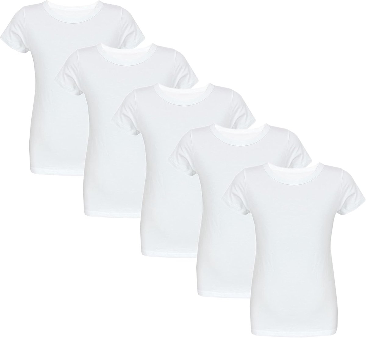 Kinder Jongens Ondershirt Korte Mouw T-Shirt 5 Pack