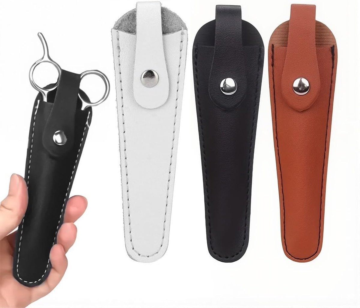 3 x schaarhoezen, beschermhoes en tas voor kappersschaar, 3 kleuren