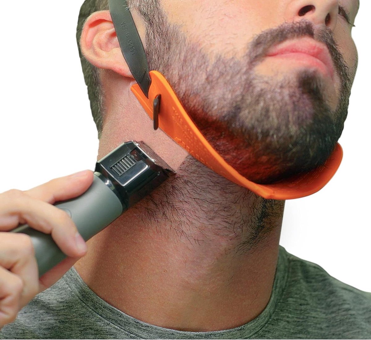 Baardhalslijn Shaper - Sjabloon Gids - Nauwkeurig Trimmen - Handsfree Ontwerp - Verstelbaar - Zwart