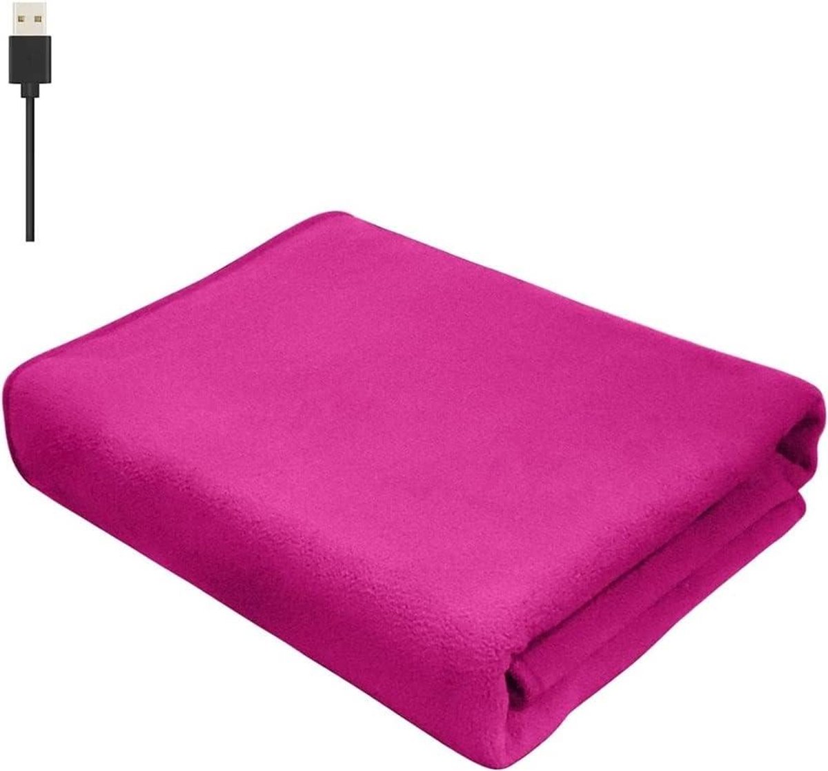 Elektrische Deken - Verwarmde Plaid - Comfort Verwarmen - 3 Warmtestanden - 150 x 80 cm - Rose Rood