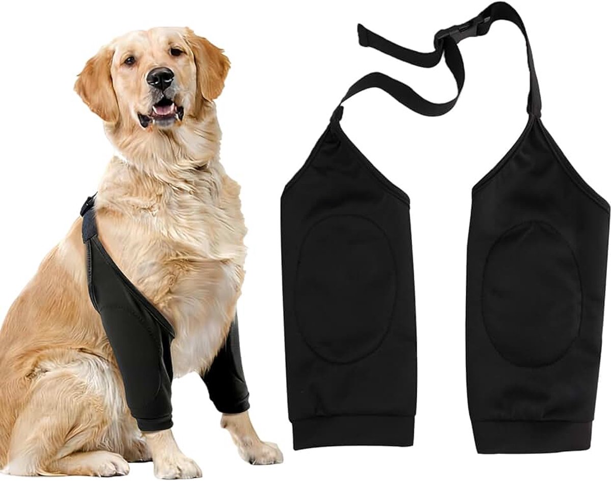 Elleboogbrace Huisdier Been Wonden Beschermer | Hond Voorbeen Elleboog Beschermer, Verstelbare Kniebandage Honds, voor Middelgrote en Grote Honden, voor Helpt bij Artritis