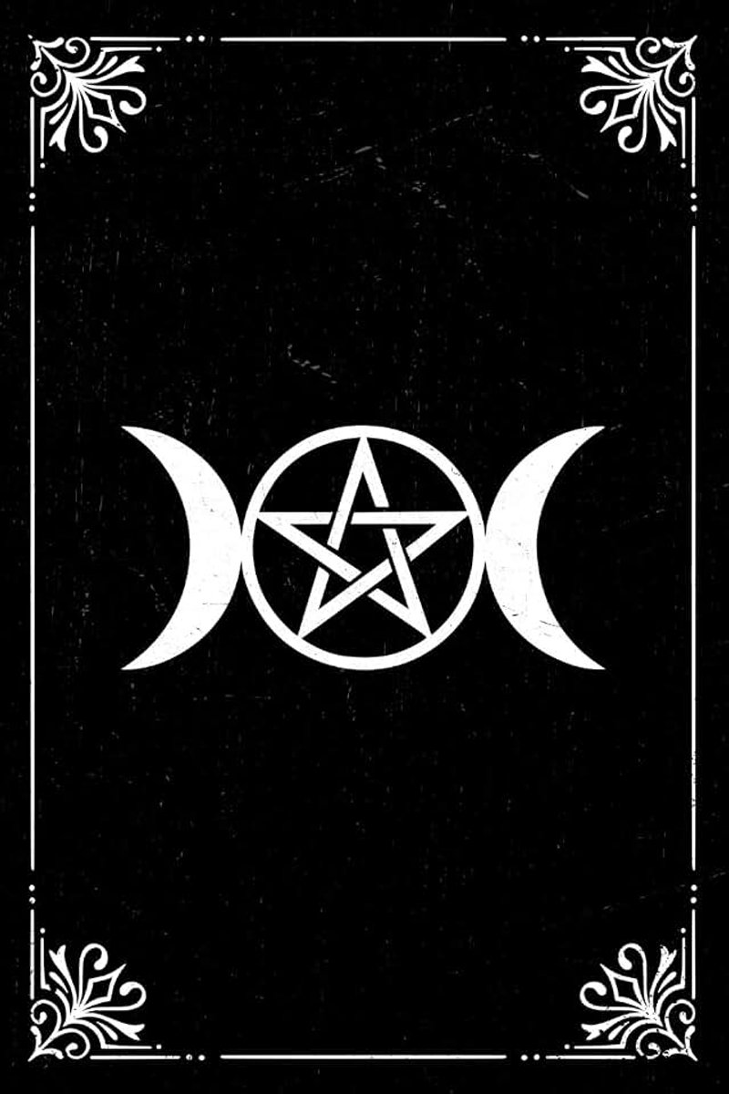 Moon Notebook: Pagan goddess symbol gift journal to connect with your divine feminine. 6 x 9 lined notebook. 150 pages.
