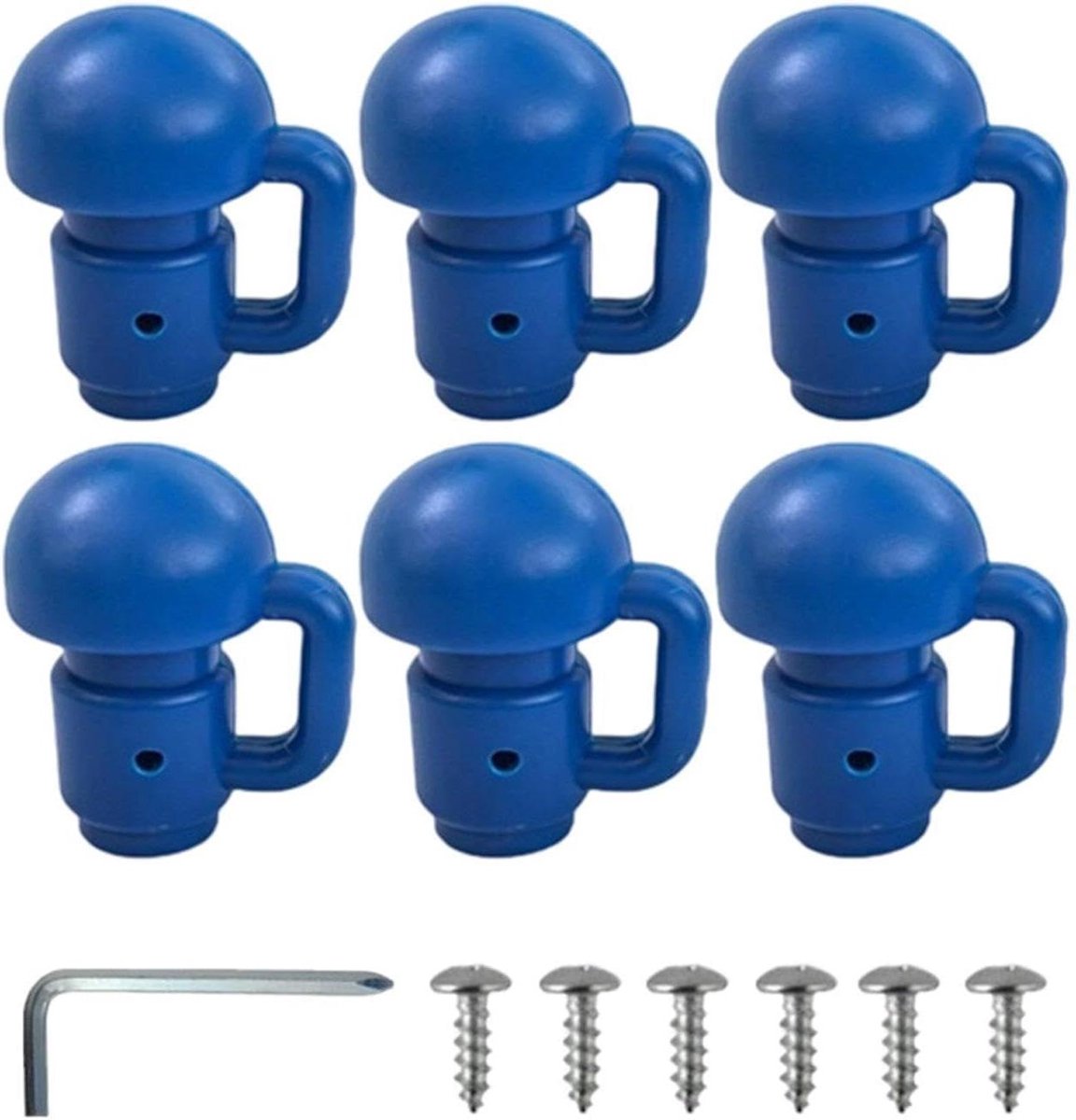 Trampoline Netpaal Kappen - Omheiningspaal Beschermhoezen - Veilig Springen - Eenvoudige Vervanging - 3.2 cm Diameter - Blauw