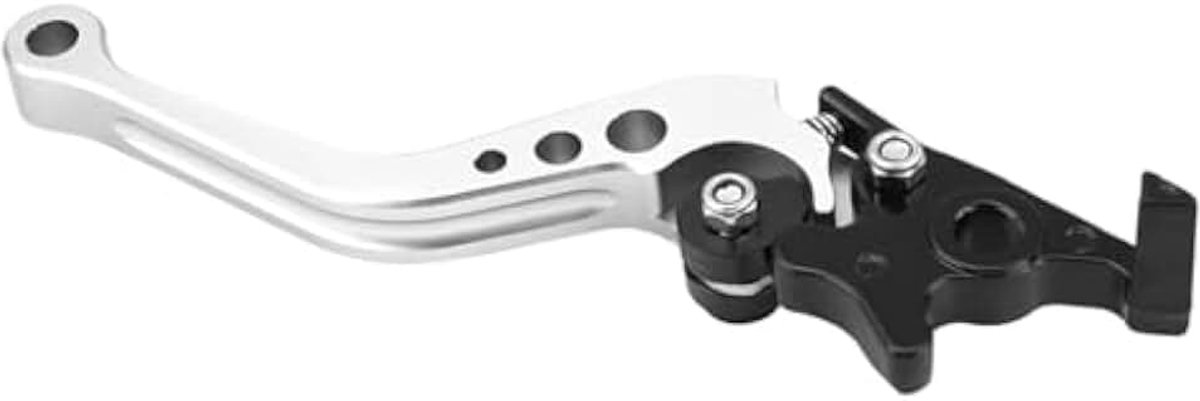 Remhendel voor motorfiets, universele koppelingshendel, 1 paar motorfiets koppelingshendels remtrommel handvat CNC aluminium voor GY6 CG125 de meeste (zilverwit)