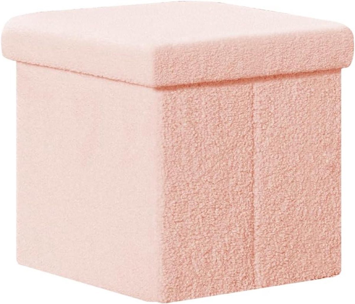 Opbergkubus - Voetensteun Poef - Ruimte Organiseren - Inklapbaar Ontwerp - 38x38x38 cm - Roze