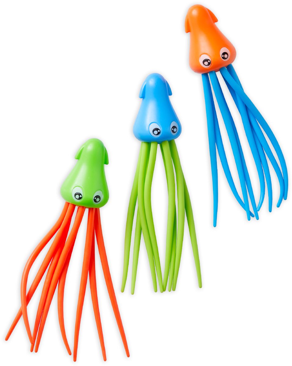Splash About Floaty Fun Inktvis Duikspeeltjes - Set van 3 Kleurrijke Zwembad Speelgoed voor Kinderen