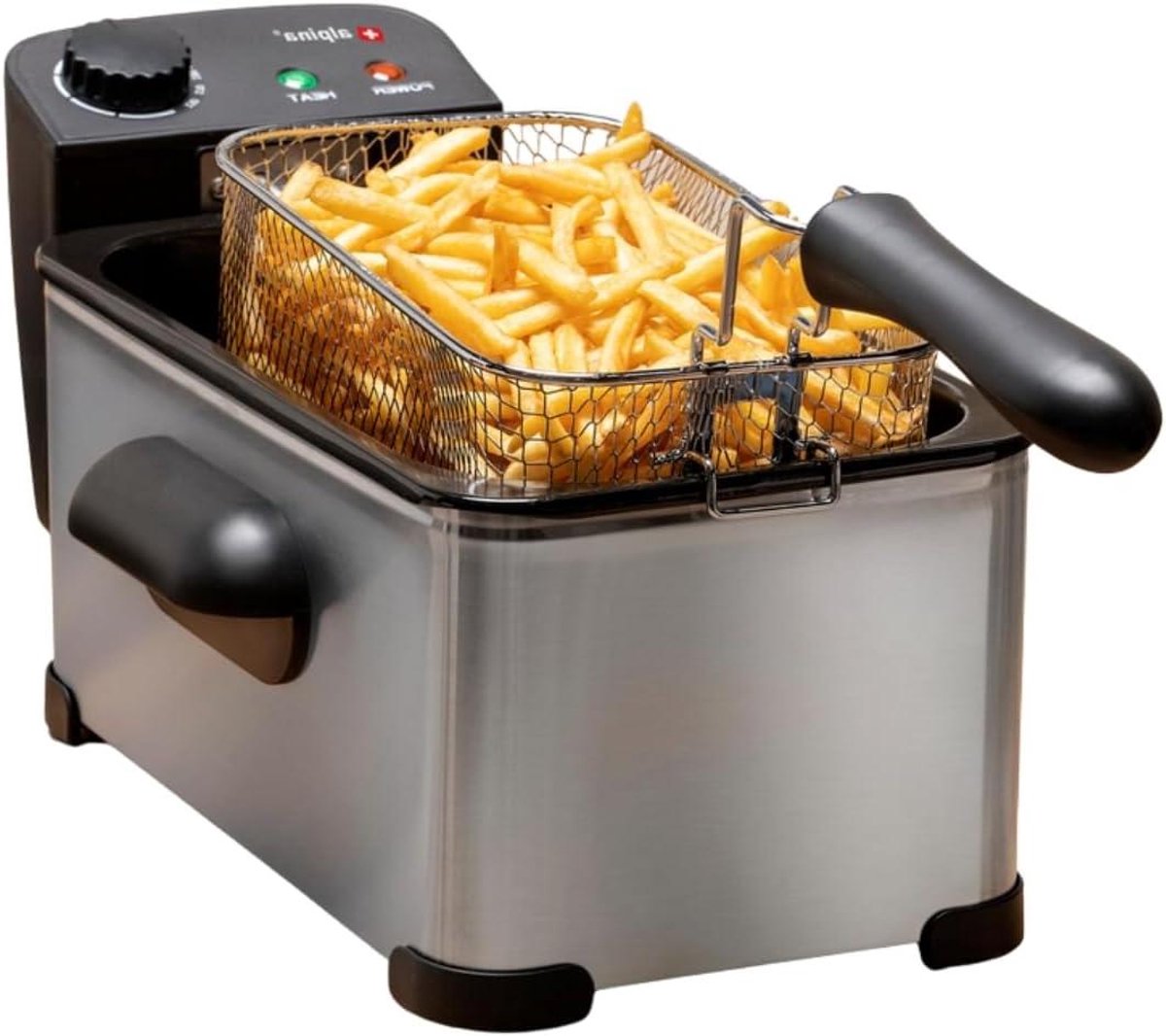 Friteuse - Frituurpan - Lekkere Snacks - Instelbare Temperatuur - 3 Liter - Zilver