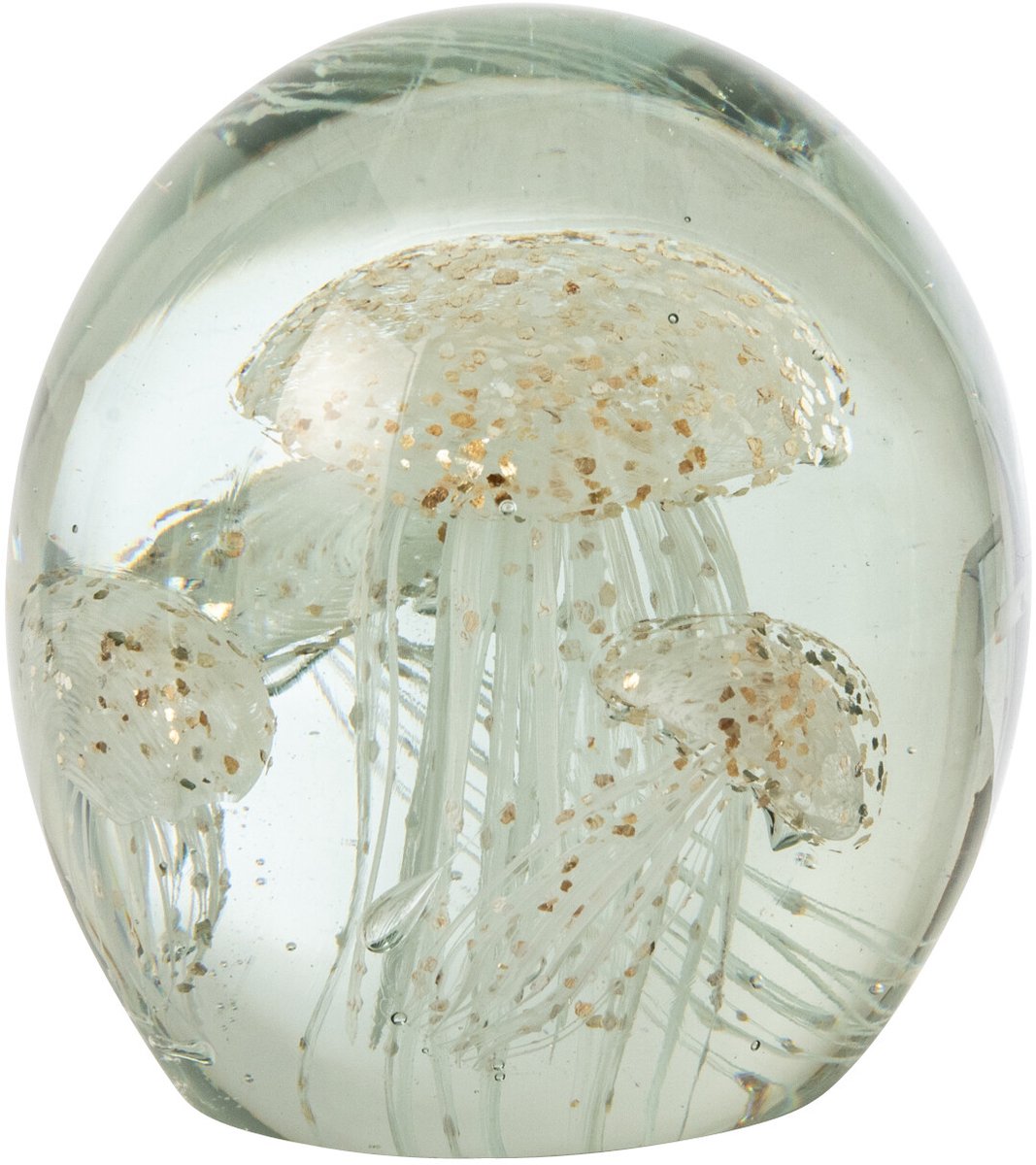 J-Line presse-papier Kwal Bal - glas - wit/goud