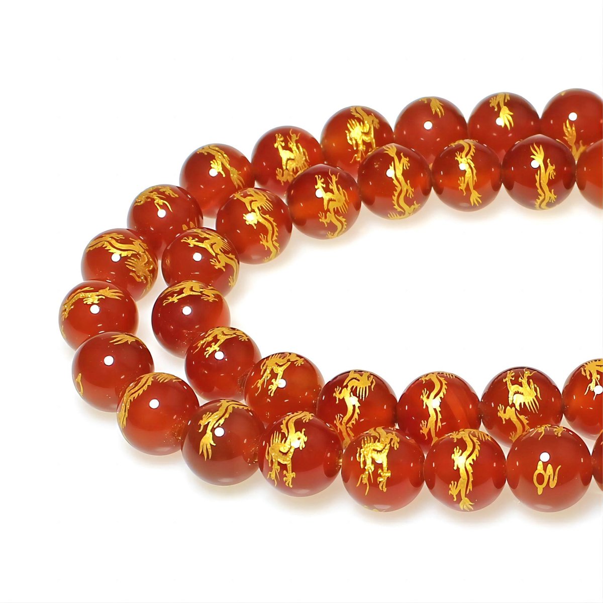 6mm 60 stuks Stenen Kralen Carneool Gesneden Draak Ronde Losse Natuurlijke Halfedelsteen Kralen Voor het Maken van Sieraden Armbanden Kettingen