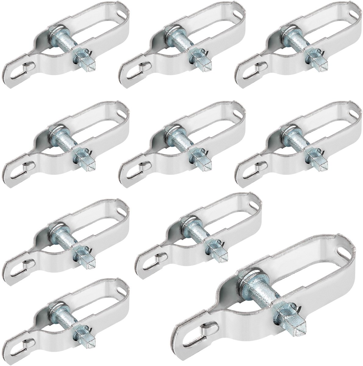 verzinkt, spandraadspanner, hekspanner, draadhek, spanner voor tuinieren, gaasdraad, wildhek, bosbouwhek, wilgenhek, geknoopt gaas (10 stuks)