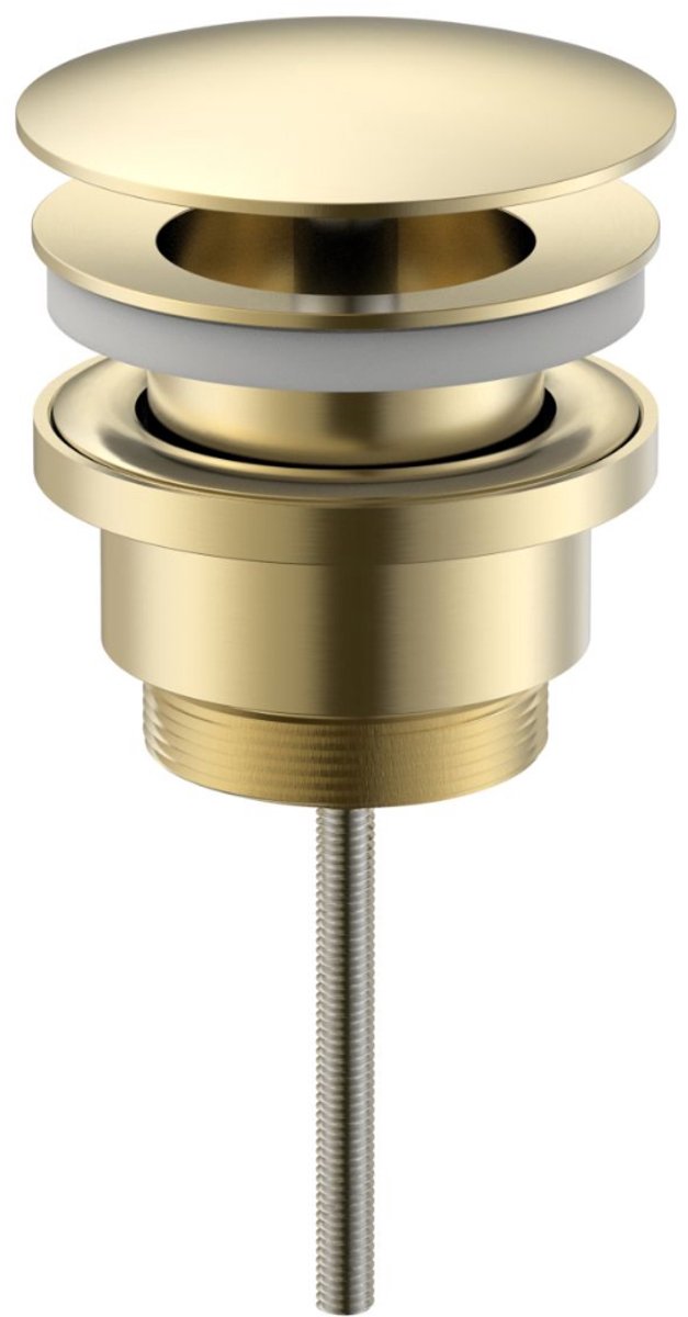 UNIFORMA afvoerplug – Altijd open – Geborsteld goud (PVD)