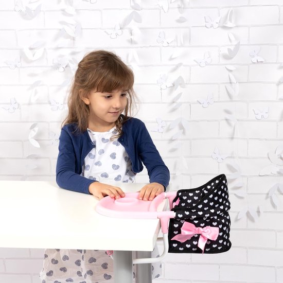 Draagbaar Tafelzitje voor Pop tot 46 cm met Eetblad van Merkloos — afbeelding 3