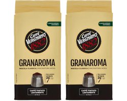 Caffe Vergnano 1882 Granaroma - Multipack - Gemalen Koffie - 500g (2x250g)