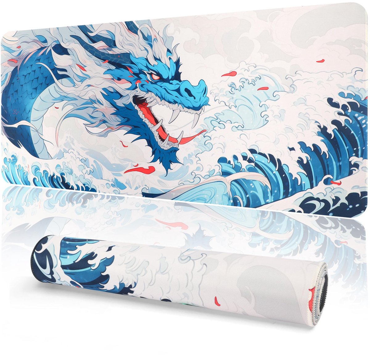 Gaming muismat XXL 900 x 400 mm - 3 mm dikke bureauonderlegger - genaaide randen - antislip basis voor gamers - SnelShoppen
