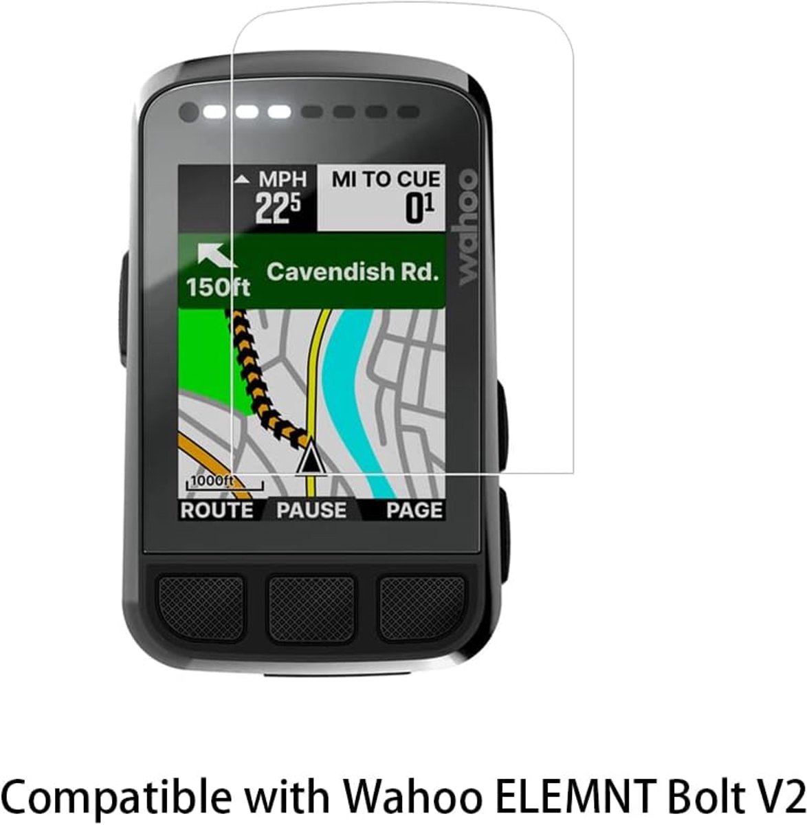 Beschermfolie Wahoo ELEMNT Bolt V2 - ultradun - explosiebestendig - krasbestendig - 3 stuks - SnelShoppen thumbnail 2