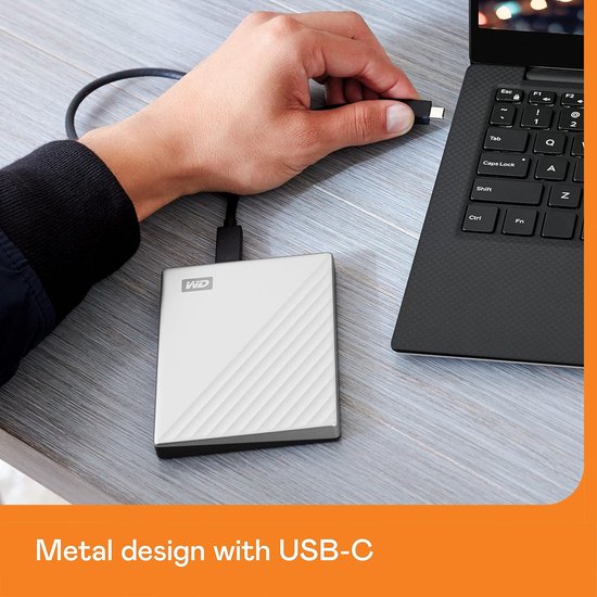 Externe Harde Schijf - Draagbare Opslag - Bestanden Opslaan - Hardware Versleuteling - 1 TB - Zilver — afbeelding 2