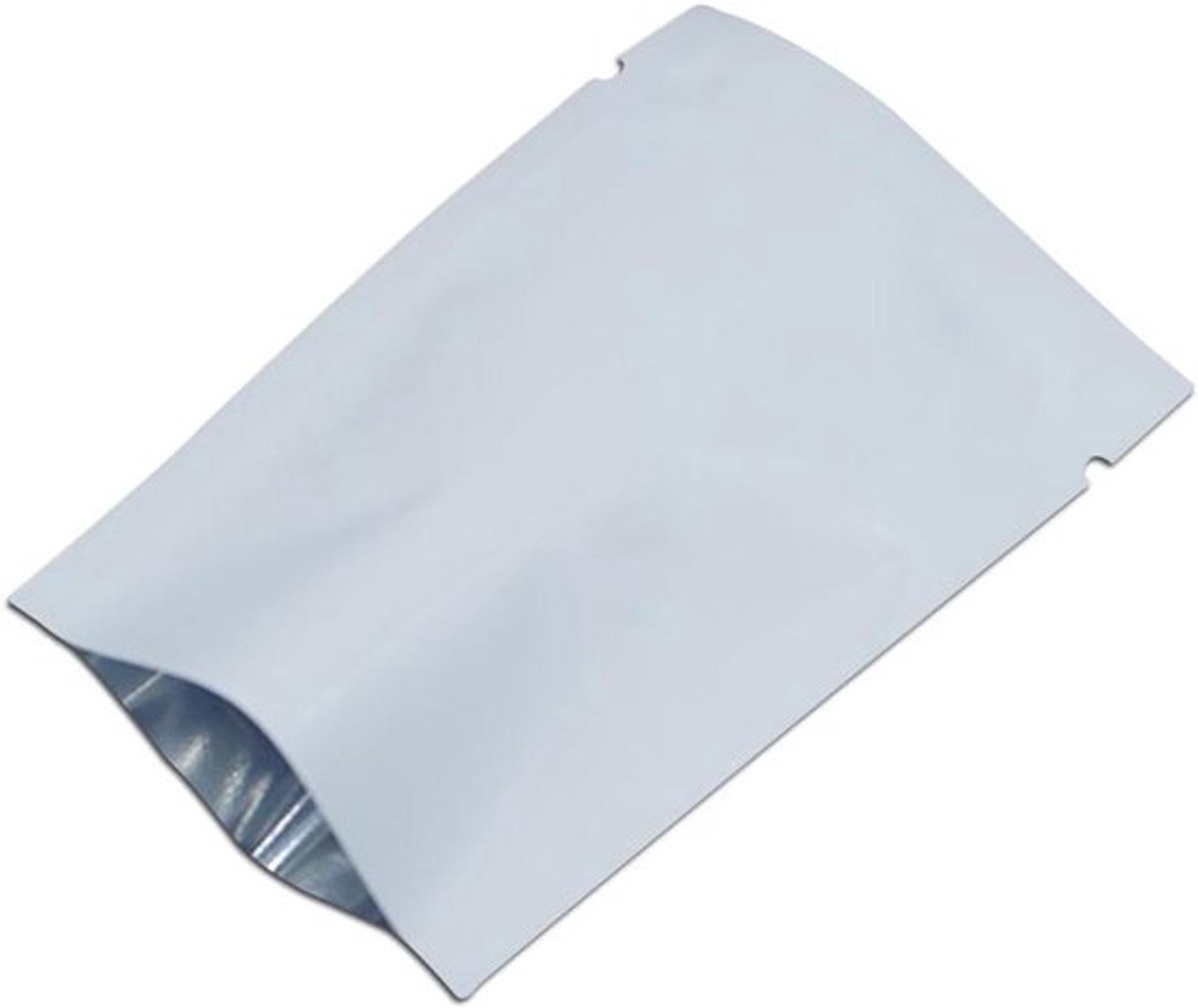 Verzegelbare zakken 200 stuks - Mylar folie - Opening bovenkant - Vacuüm - Hitteverzegelbare zakken - Levensmiddelen verpakking - Scheurinkepingen - Wit - 6 x 9 cm