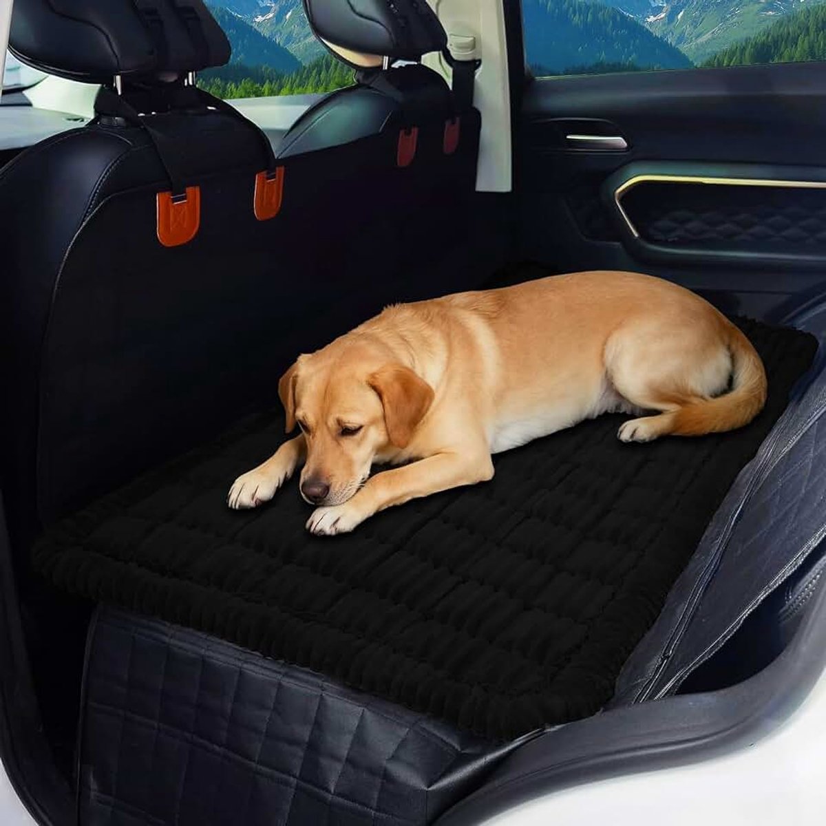 Hondenmat voor de achterbank, zachte achterbank, hondenbescherming voor grote honden, hondenstoel, autoachterbank, hondenmat, antislip, krasbestendig en comfortabel, gemakkelijk te reinigen
