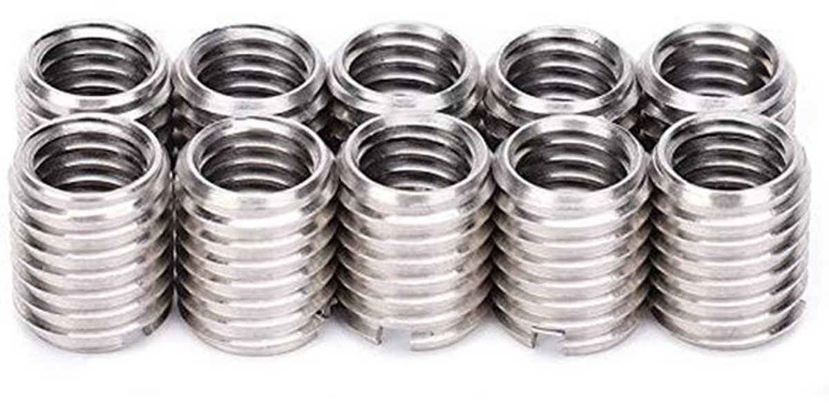 - Schroefdraad Inzetstuk - Reparatie Hardware - 10 Stuks - Reduceer M8x1.25 M10x1.5 - 12mm Lengte - Effectief voor Schroefdraadreparatie