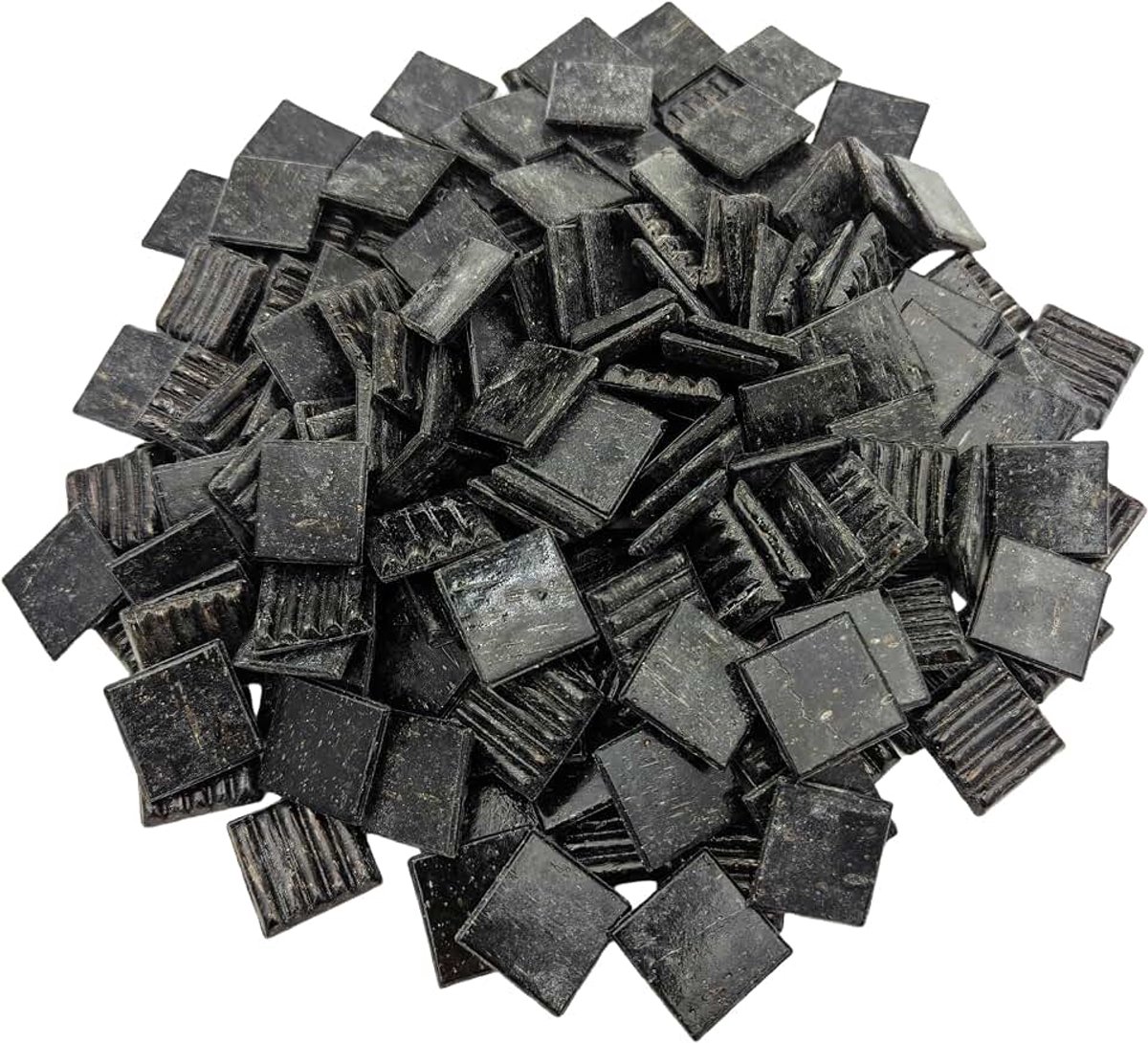 Mozaïektegels, 2 cm, mozaïekstukjes in meerdere kleuren, stenen voor DIY, handwerk, hobby, kunst, muurdecoratie (zwart)