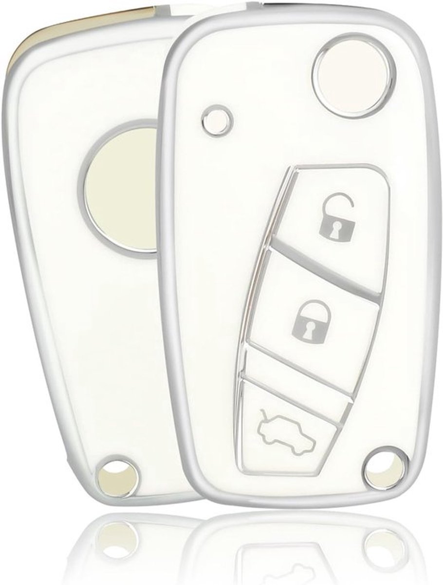 Sleutelhanger en Beschermhoes voor Auto Sleutels - Compatibel met FIAT en Peugeot Modellen