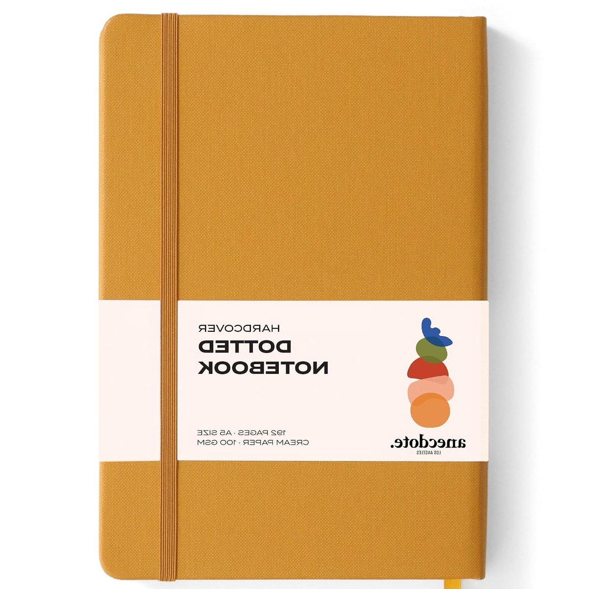 Gestippeld dagboek - Notitieboek - Ideeën vastleggen - Dik papier - A5 formaat - Mosterd