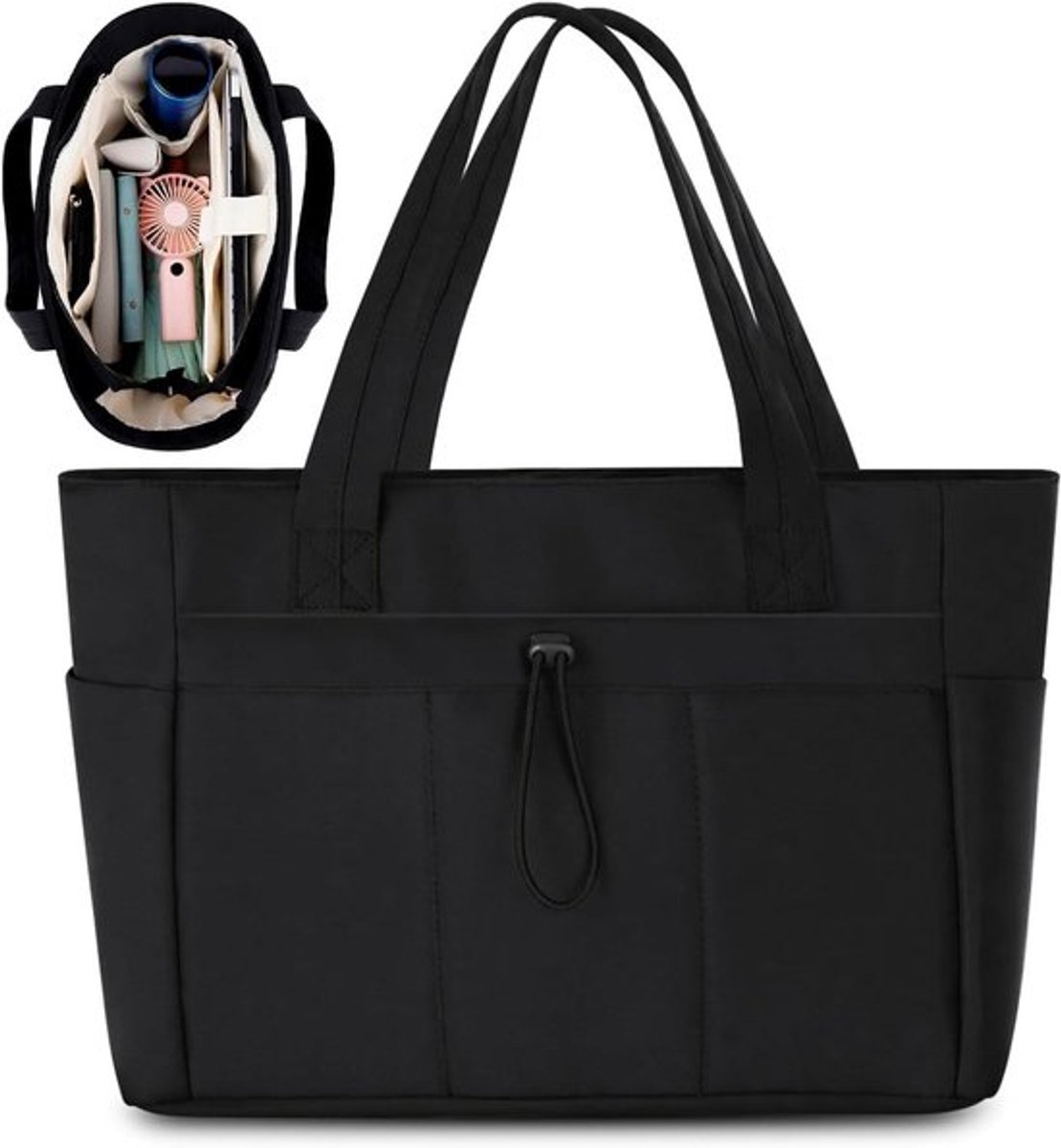 Tas voor vrouwen met puffer ontwerp en laptopcompartiment - Ideaal voor reizen, werk en school.