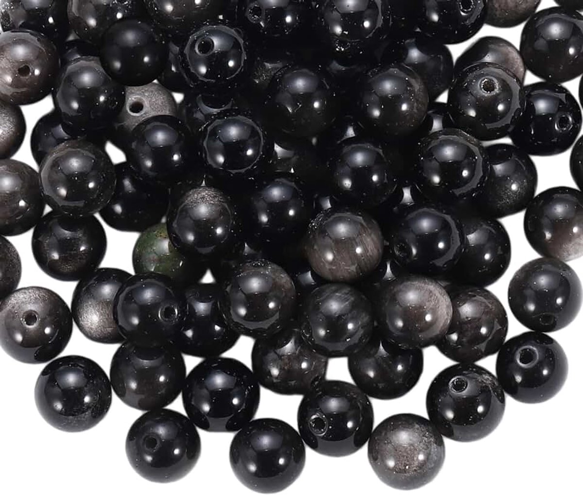 Kralen voor armbanden, 100 stuks, 8 mm, regenboog-agaatkralen, ronde natuurstenen kralen met gat, kleurrijke edelstenen om te rijgen, voor doe-het-zelf sieraden, armbanden en halskettingen, knutselen
