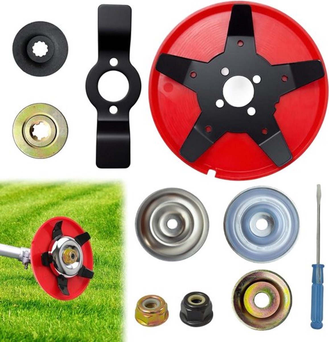 15 cm wieden dienblad voor tuinieren - Onkruidbak, bosmaaier accessoire, onkruidborstel - ideaal voor tuin, gazon en rijstvelden